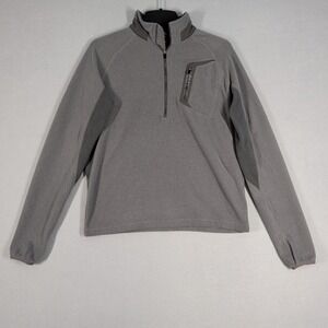 Marmot Fleece Pullover Mens Medium Gray 1/2 Zip Hiking Outdoor Sweatshirt